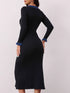 'Rhoswen' Knitted Long Sleeve Sweater Dress - Celes Fashion